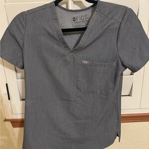 Figs Graphite Catarina Scrub Top